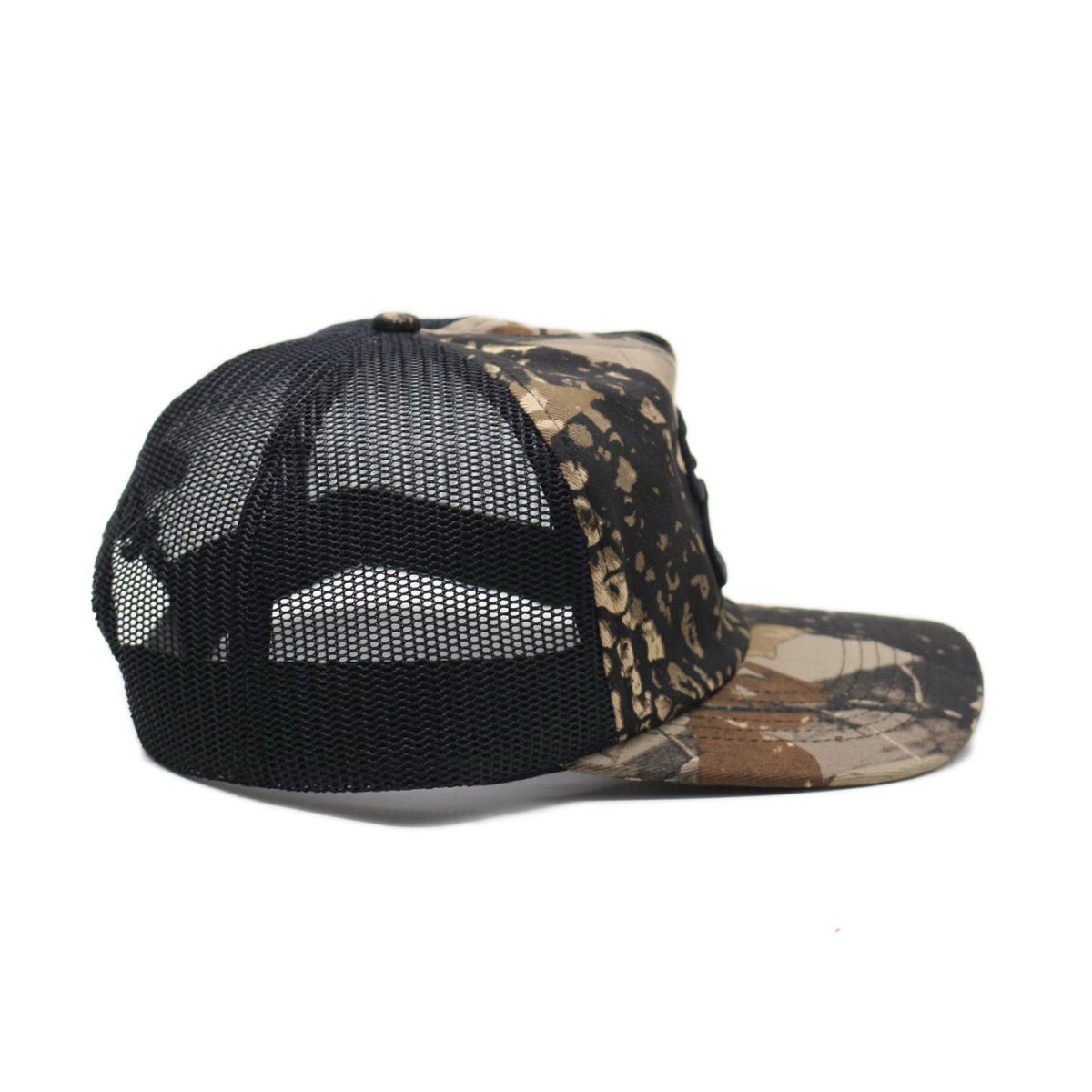 Goodnews New G 5 Panel Trucker Cap in Forest Camo/Black - Goodnews Skateshop