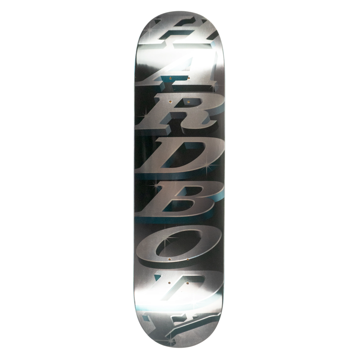 Hardbody Stacked Logo Grey/Blue Deck 8.25 - Goodnews Skateshop