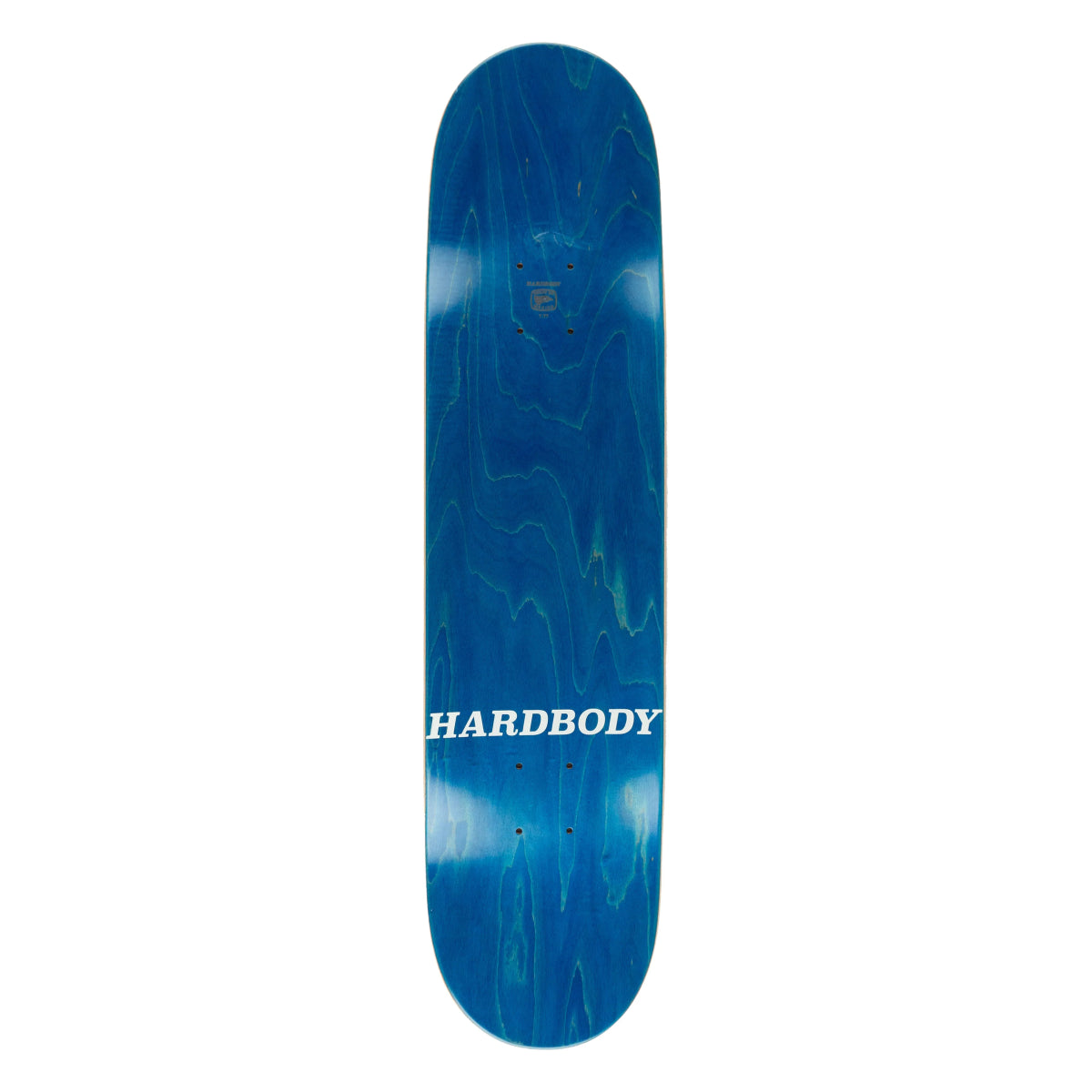 Hardbody White/Blue Stencil Logo Deck 8.5 - Goodnews Skateshop