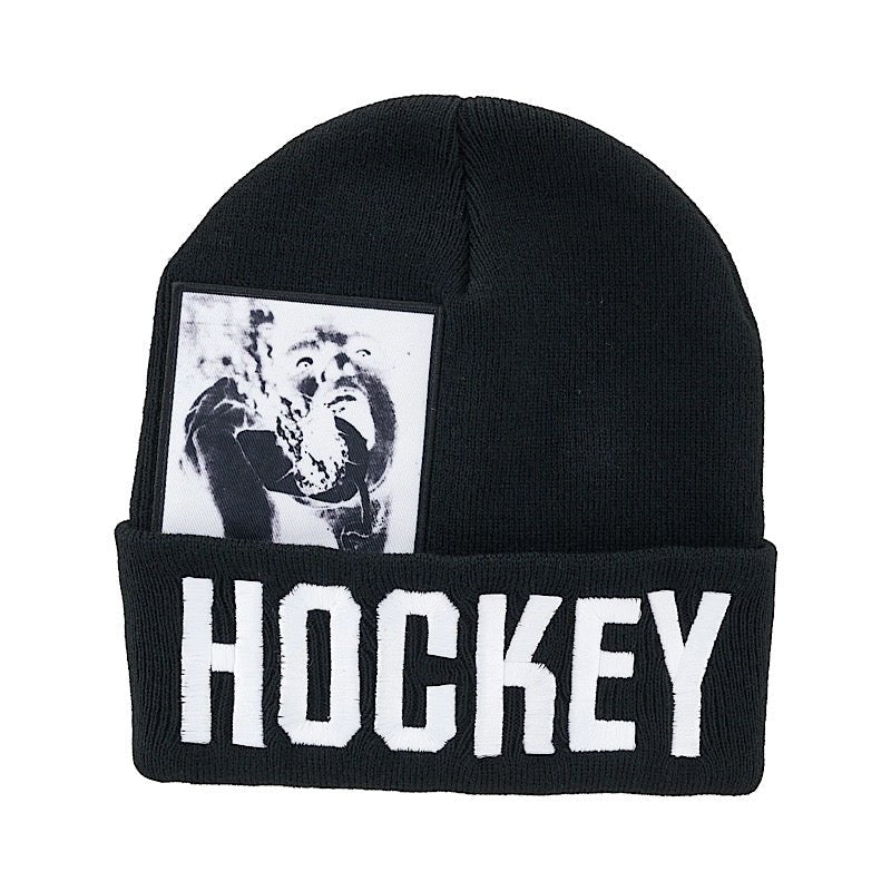 Hockey Serious Warning Beanie in Black - Goodnews Skateshop