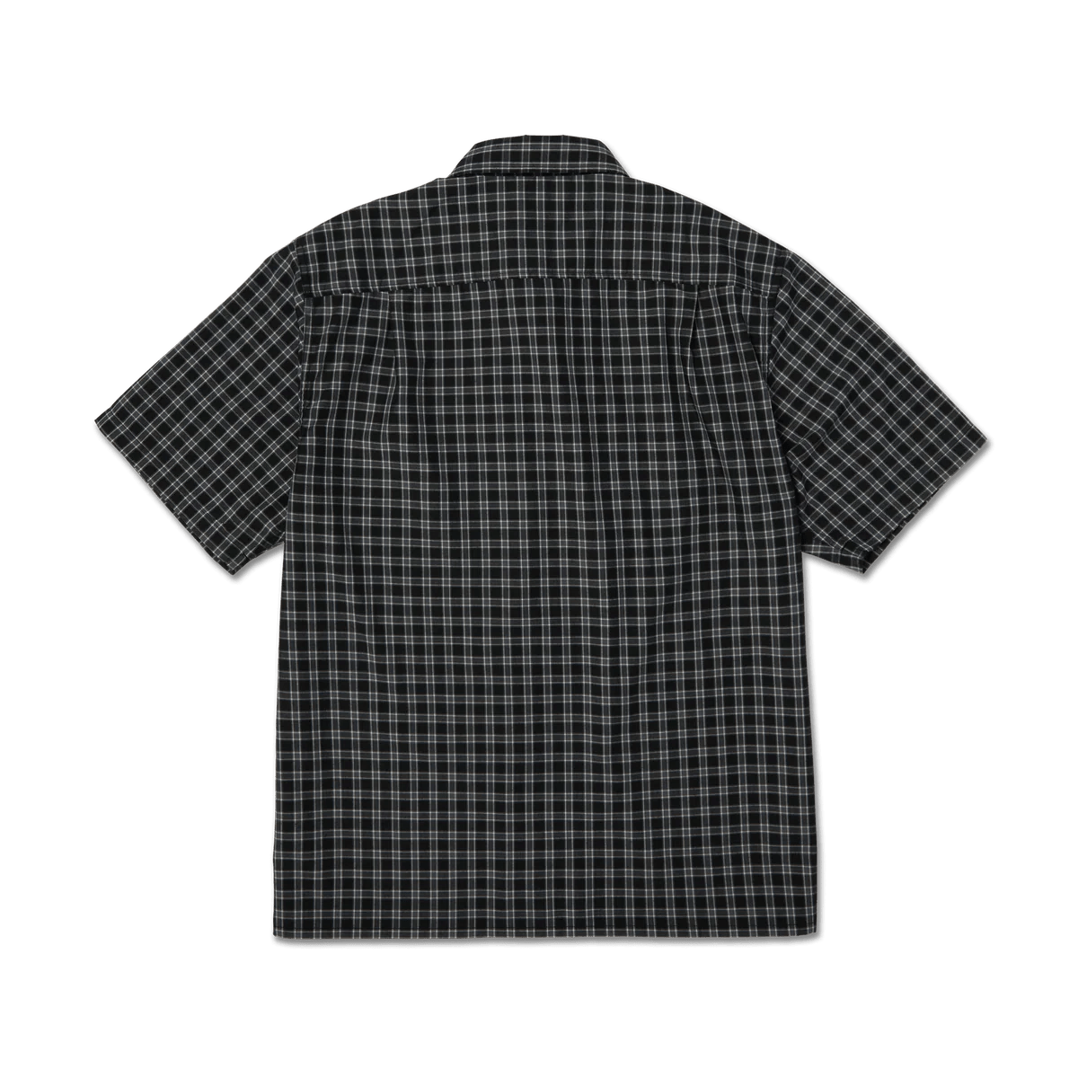 HUF Stretch Micro Plaid Shirt in Black - Goodnews Skateshop