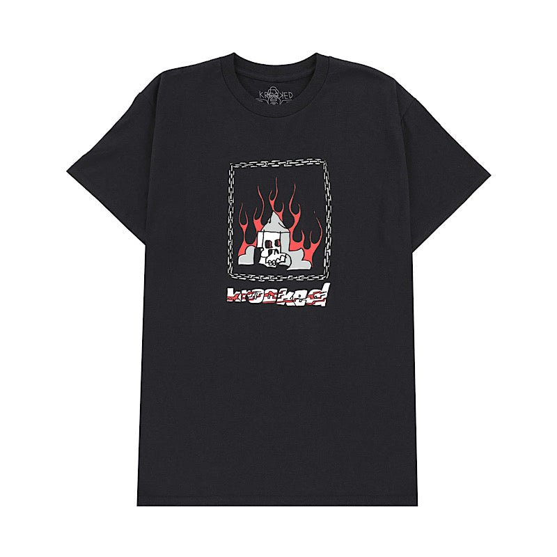 Krooked Chain Frame T-Shirt in Black - Goodnews Skateshop