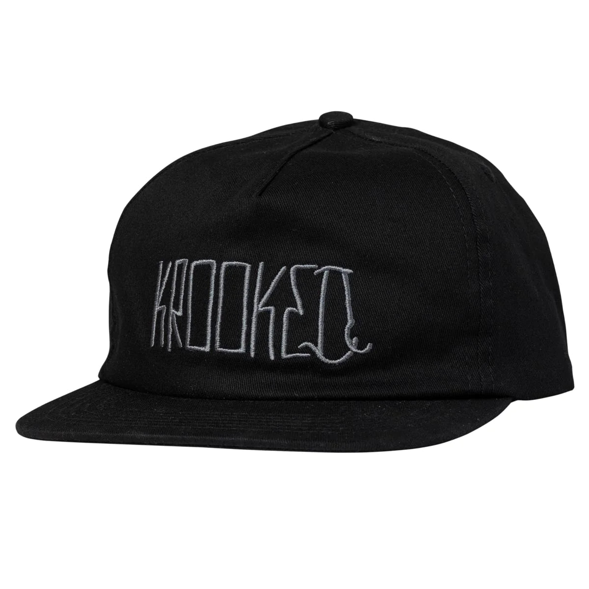 Krooked Side Eyes Snapback Hat in Black - Goodnews Skateshop
