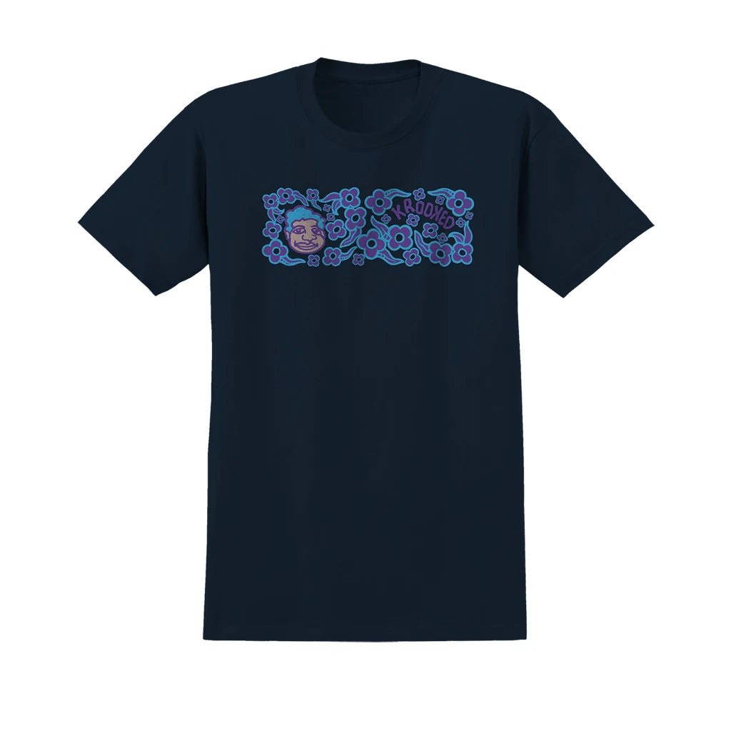 Krooked Sweatpants Redux T-Shirt in True Navy - Goodnews Skateshop