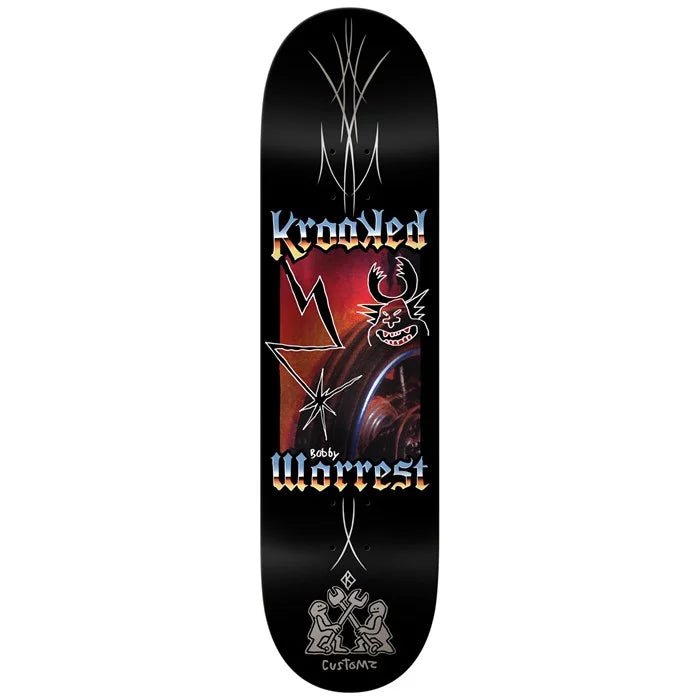 Krooked Worrest Chrome Zone Twin Tail Slick Deck 8.38 - Goodnews Skateshop
