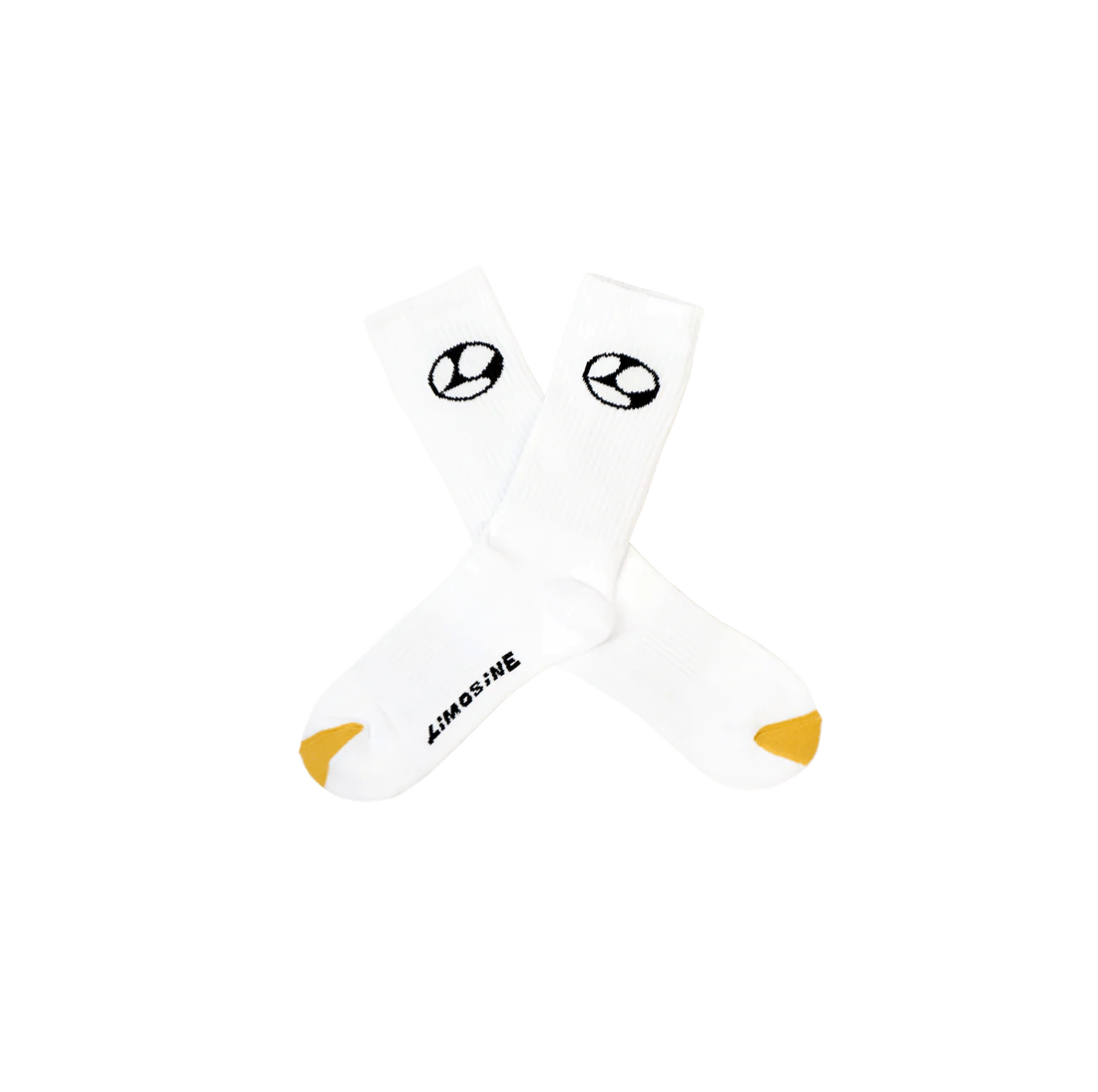 Limosine Gold Toe Socks in White - Goodnews Skateshop