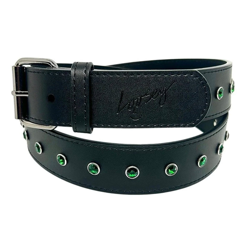 Loosey Black Rhinestone Belt - Goodnews Skateshop