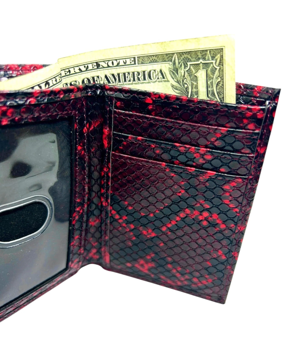 Loosey Snake Skin Chain Wallet in Red - Goodnews Skateshop