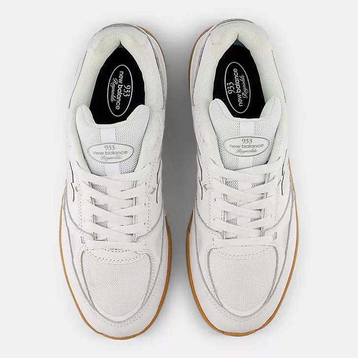New Balance Numeric Andrew Reynolds 933 in White/Gum - Goodnews Skateshop