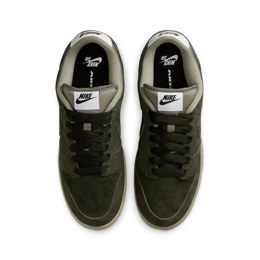 Nike SB Dunk Low Pro B in Sequoia/Sequoia - Light Army - White - Goodnews Skateshop