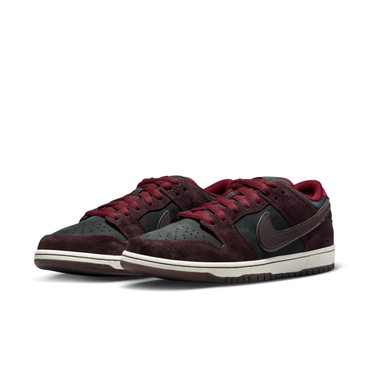 Nike SB Dunk Low Pro in Mahogany/Dark Beetroot - Team Red - Sail - Goodnews Skateshop