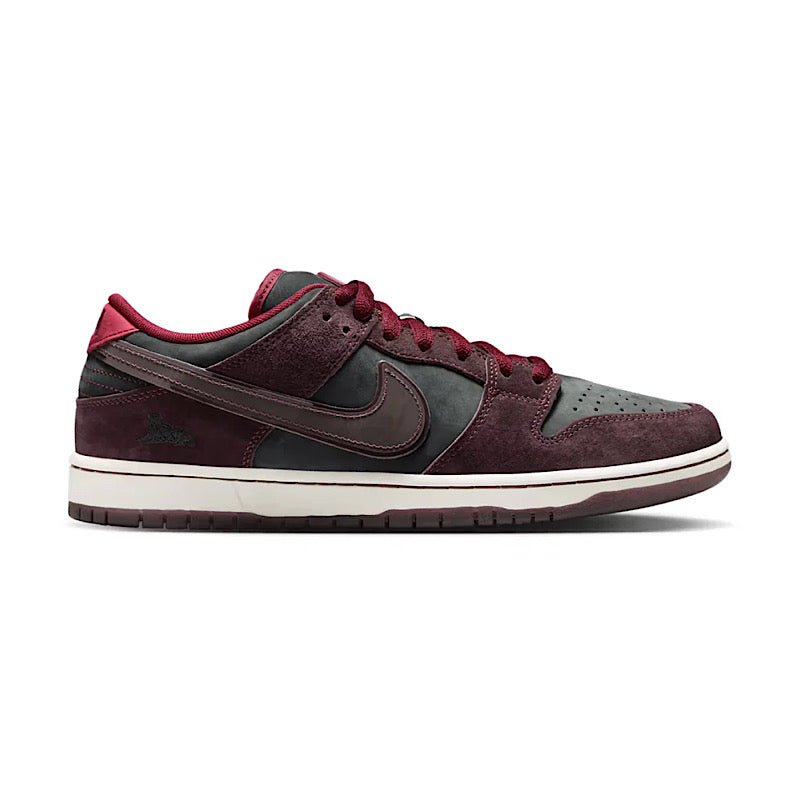 Nike SB Dunk Low Pro in Mahogany/Dark Beetroot - Team Red - Sail - Goodnews Skateshop