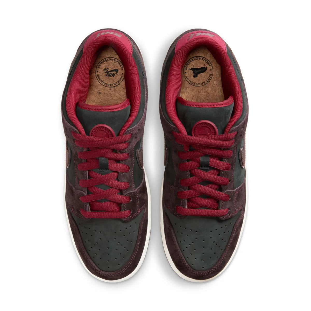 Nike SB Dunk Low Pro in Mahogany/Dark Beetroot - Team Red - Sail - Goodnews Skateshop