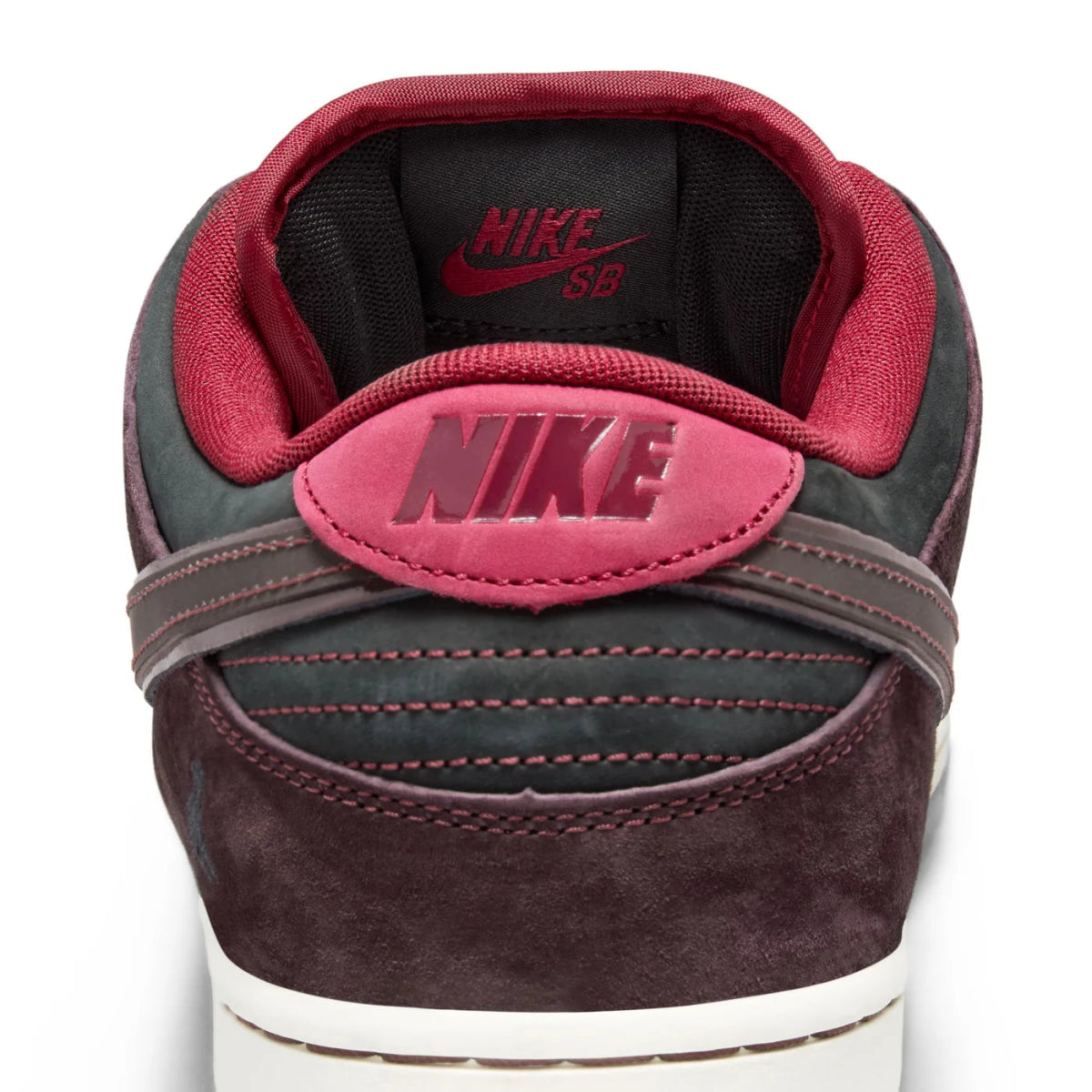 Nike SB Dunk Low Pro in Mahogany/Dark Beetroot - Team Red - Sail - Goodnews Skateshop