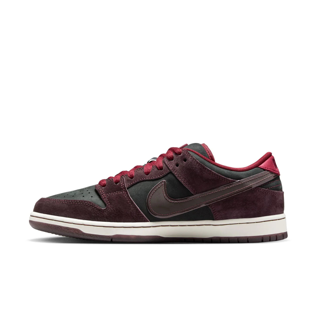 Nike SB Dunk Low Pro in Mahogany/Dark Beetroot - Team Red - Sail - Goodnews Skateshop