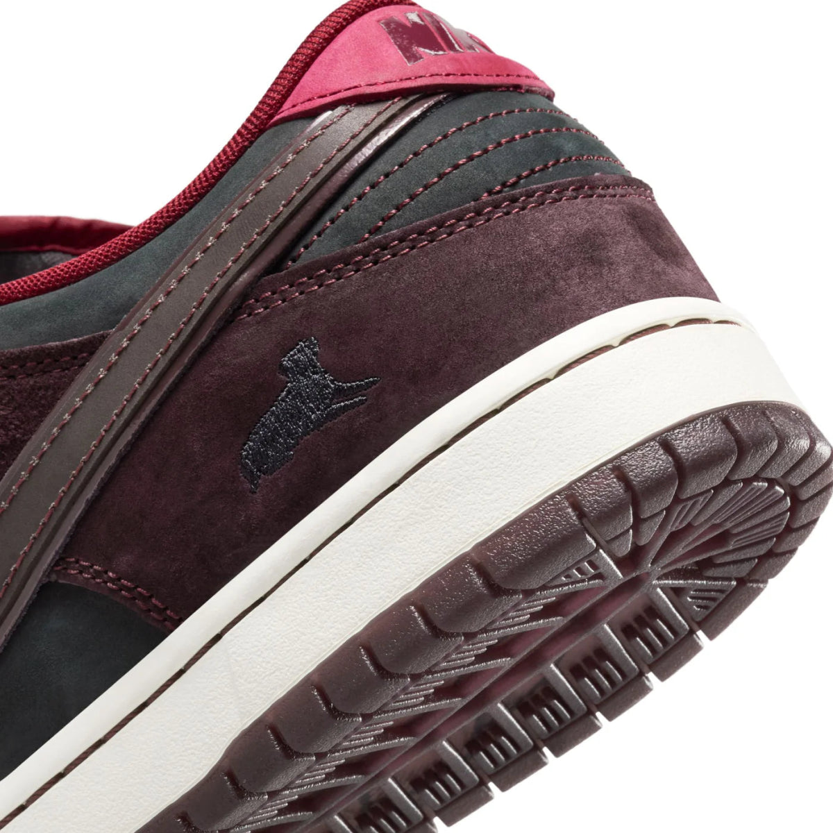 Nike SB Dunk Low Pro in Mahogany/Dark Beetroot - Team Red - Sail - Goodnews Skateshop