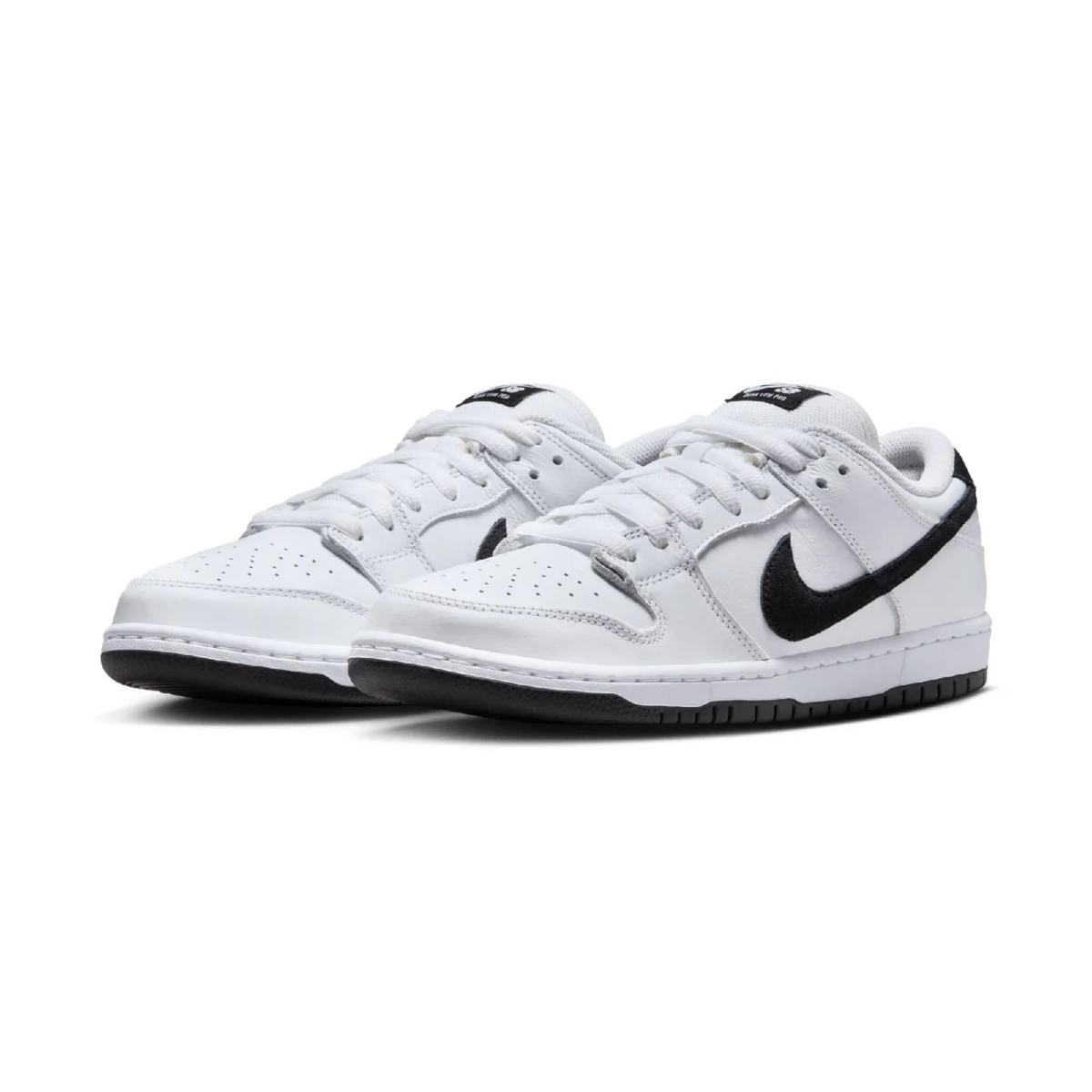 Nike SB Dunk Low Pro in White/Black - White - Black - Goodnews Skateshop