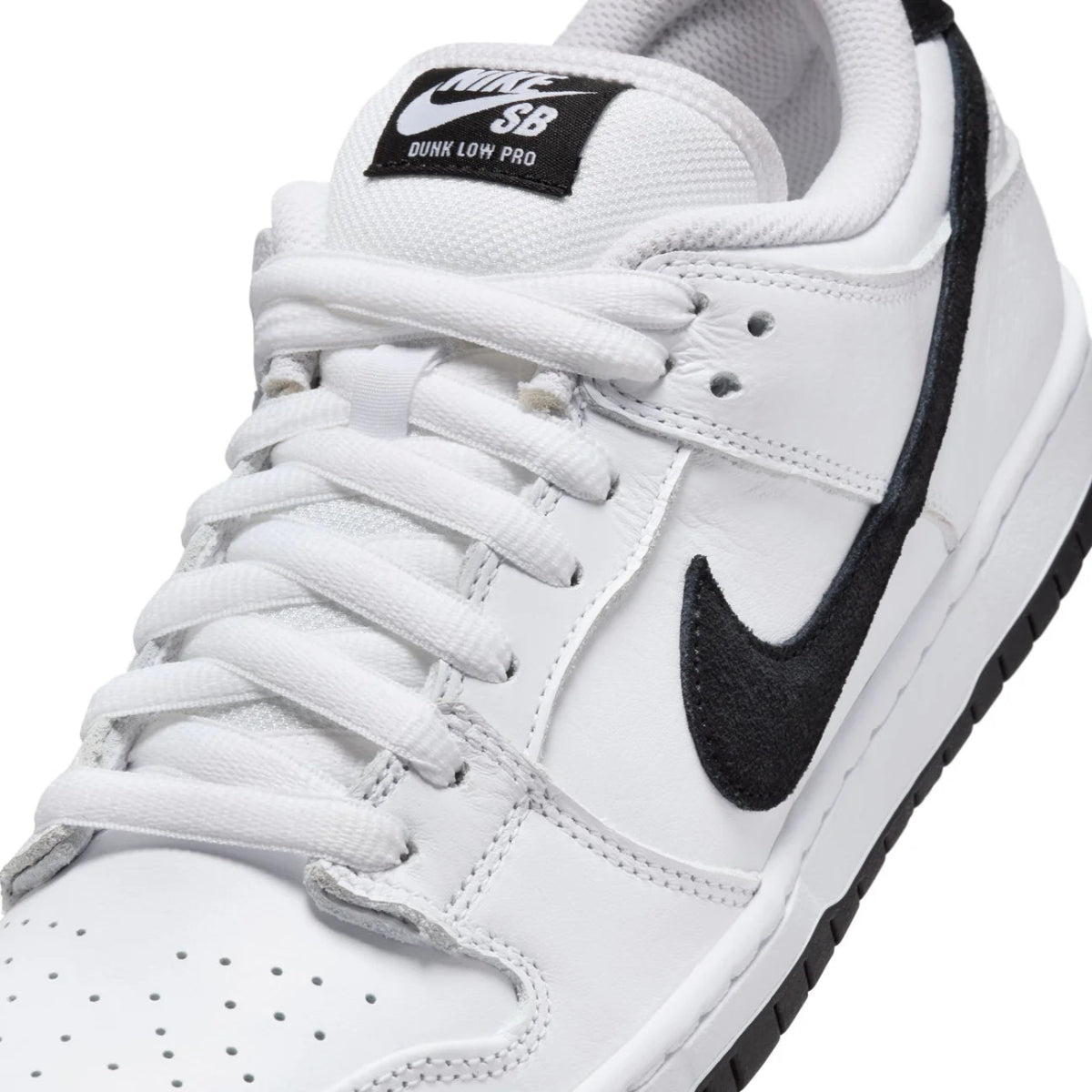 Nike SB Dunk Low Pro in White/Black - White - Black - Goodnews Skateshop