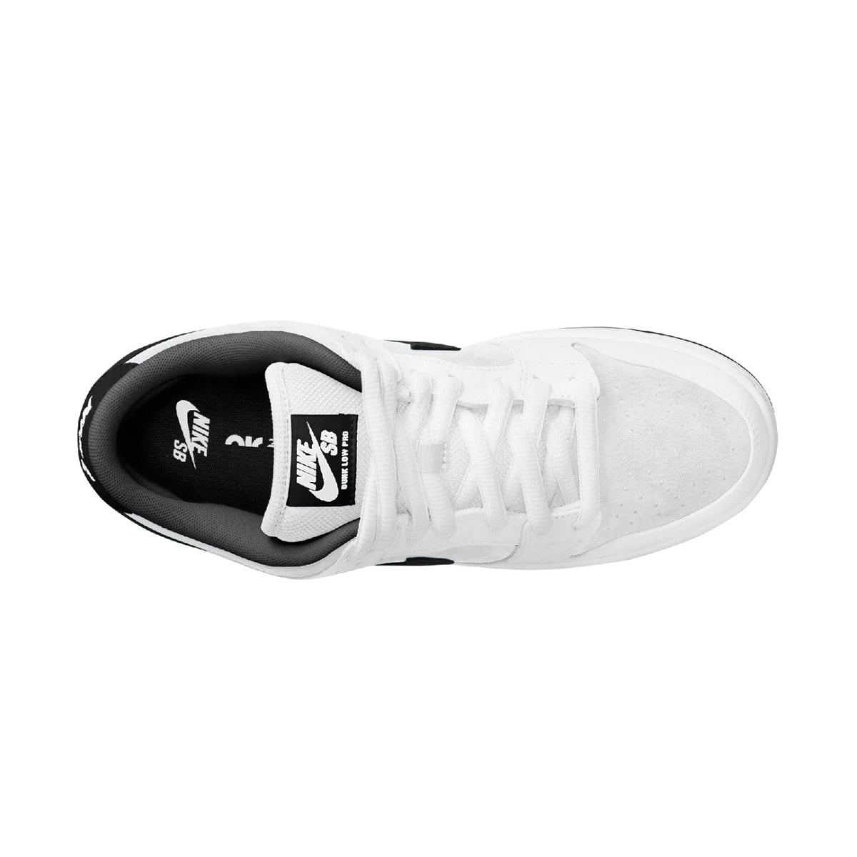 Nike SB Dunk Low Pro in White/Black - White - Black - Goodnews Skateshop