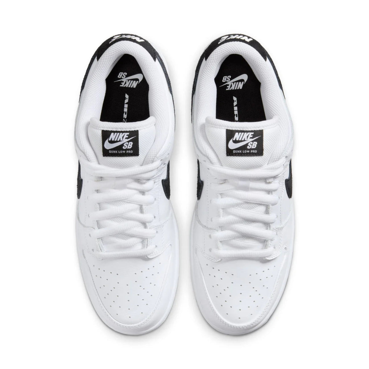 Nike SB Dunk Low Pro in White/Black - White - Black - Goodnews Skateshop