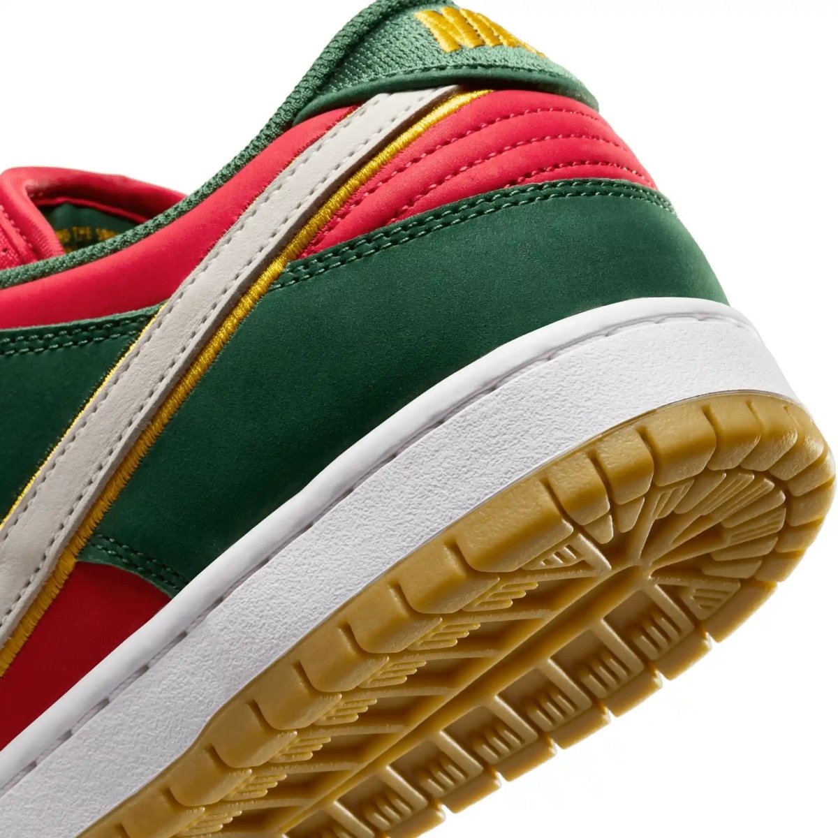 Nike SB Dunk Low Pro Premium in Fir/White - University Gold - Fire Red - Goodnews Skateshop