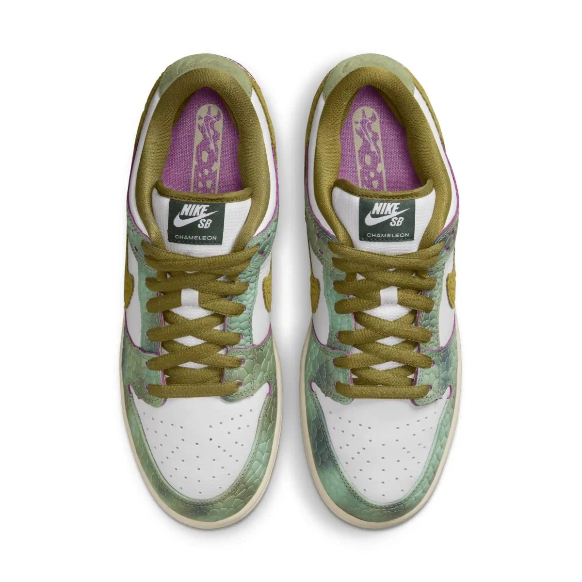 Nike SB Dunk Low Pro X Alexis Sablone in Oil Green/Desert Moss - White - Goodnews Skateshop