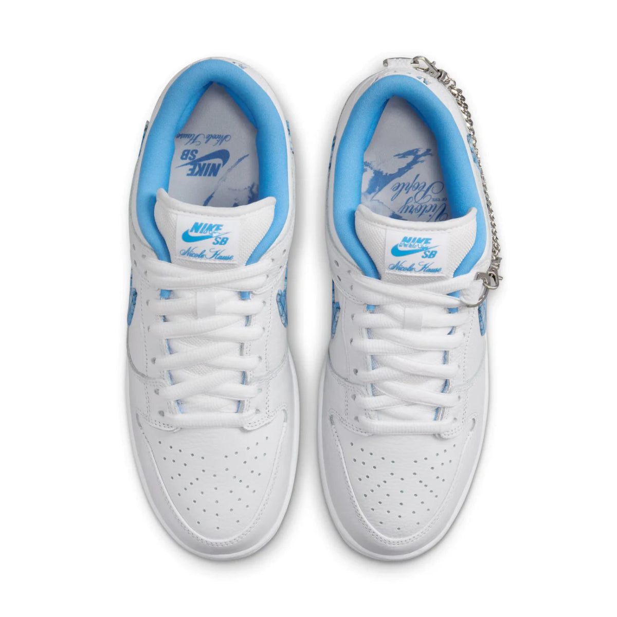 Nike SB Dunk Low Pro x Nicole Hause in White/University Blue - Goodnews Skateshop