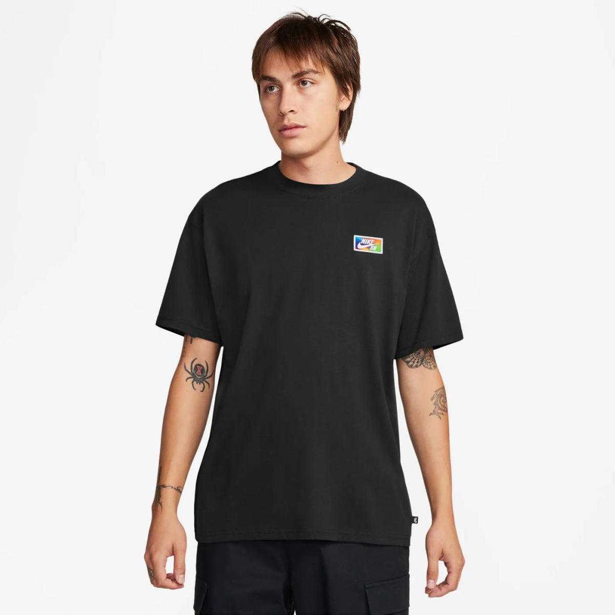 Nike SB Fingerprint Skate T-Shirt in Black - Goodnews Skateshop