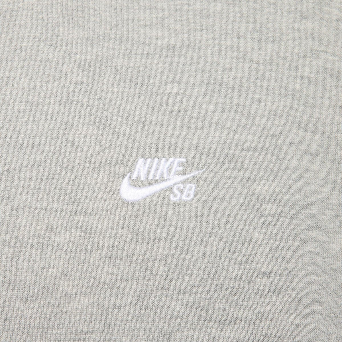 Nike SB Fleece Pullover Skate Hoodie in Dark Grey Heather/White - Goodnews Skateshop