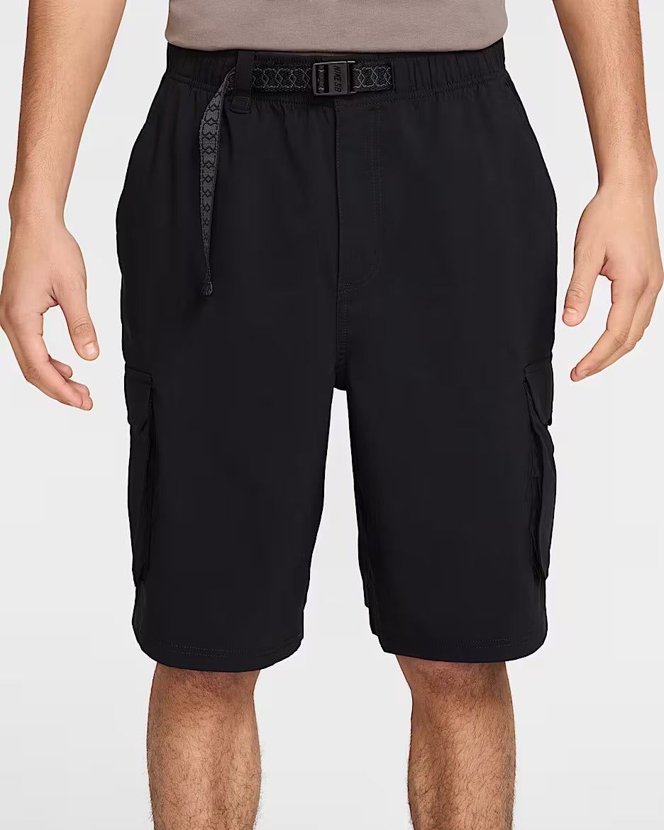 Nike SB Kearny Cargo Shorts in Black/White - Goodnews Skateshop