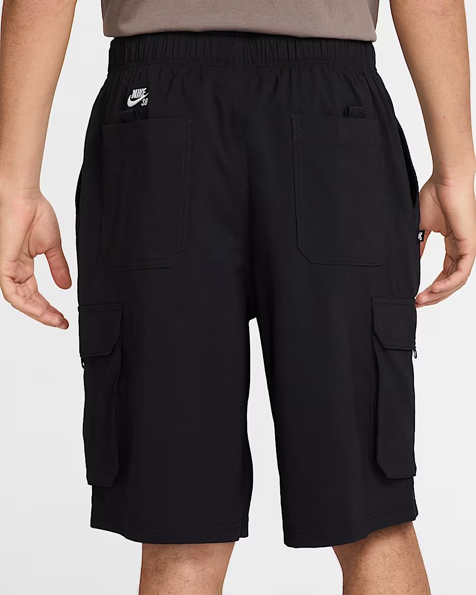 Nike SB Kearny Cargo Shorts in Black/White - Goodnews Skateshop