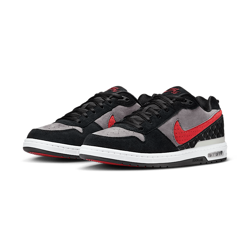 Nike SB Paul Rodriguez Zoom Air Low in Black/Varsity Red - Flint Grey - Black - Goodnews Skateshop