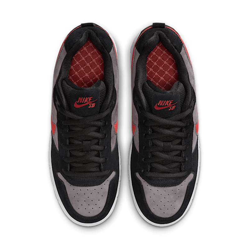 Nike SB Paul Rodriguez Zoom Air Low in Black/Varsity Red - Flint Grey - Black - Goodnews Skateshop