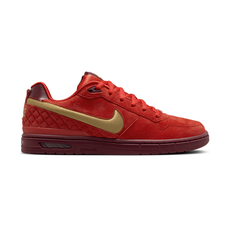 Nike SB Paul Rodriguez Zoom Air Low in Habanero Red/Club Gold - Team Red *PLEASE READ BELOW - Goodnews Skateshop