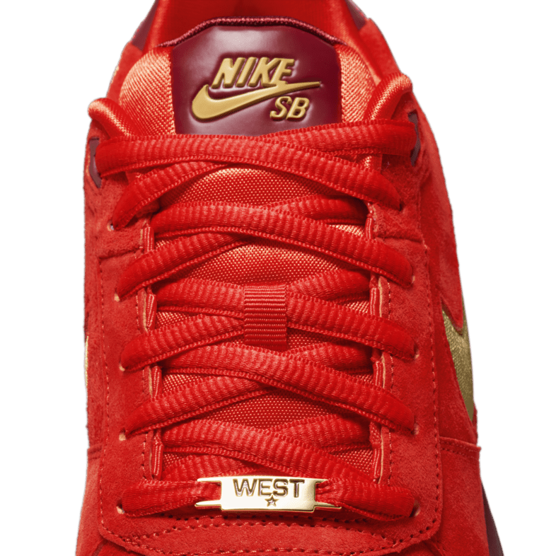 Nike SB Paul Rodriguez Zoom Air Low in Habanero Red/Club Gold - Team Red *PLEASE READ BELOW - Goodnews Skateshop