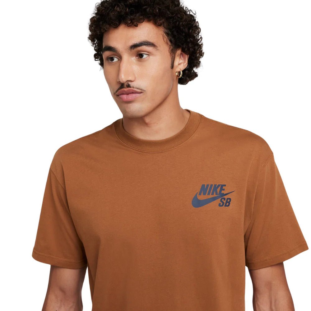 Nike SB Small Logo Skate T-shirt in Light British Tan - Goodnews Skateshop