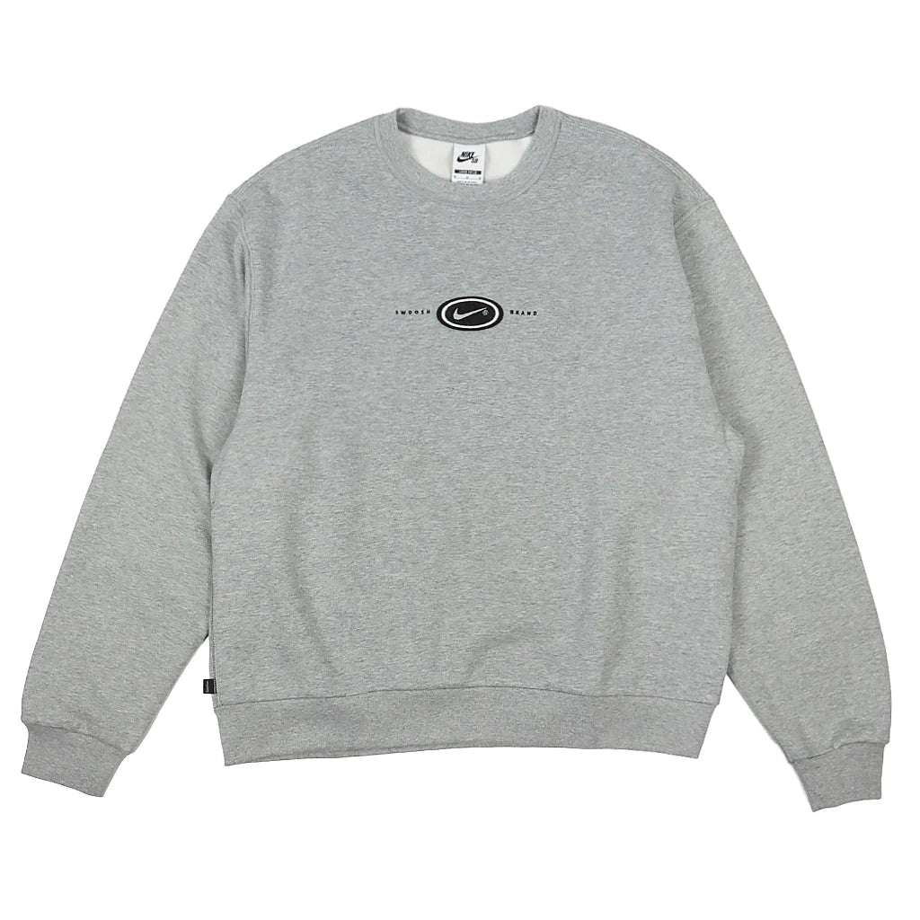 Nike SB X Eric Koston Fleece Skate Crew in Dark Grey Heather - Goodnews Skateshop
