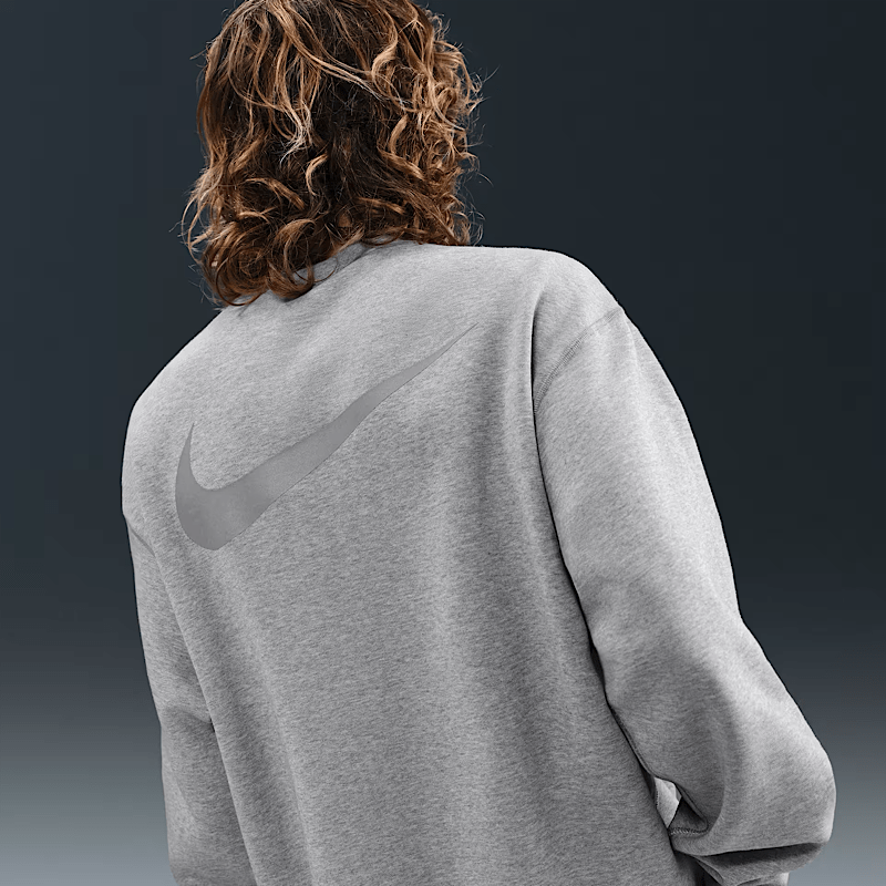 Nike SB X Eric Koston Fleece Skate Crew in Dark Grey Heather - Goodnews Skateshop