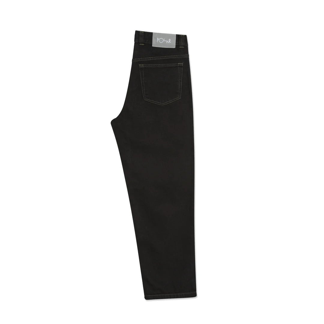 Polar 93 Jeans in Black/Dark Olive Stitching - Goodnews Skateshop