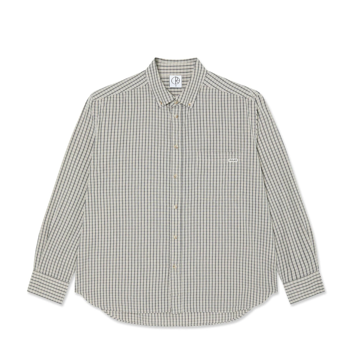 Polar Ben Longsleeve Shirt in Ivory Check - Goodnews Skateshop