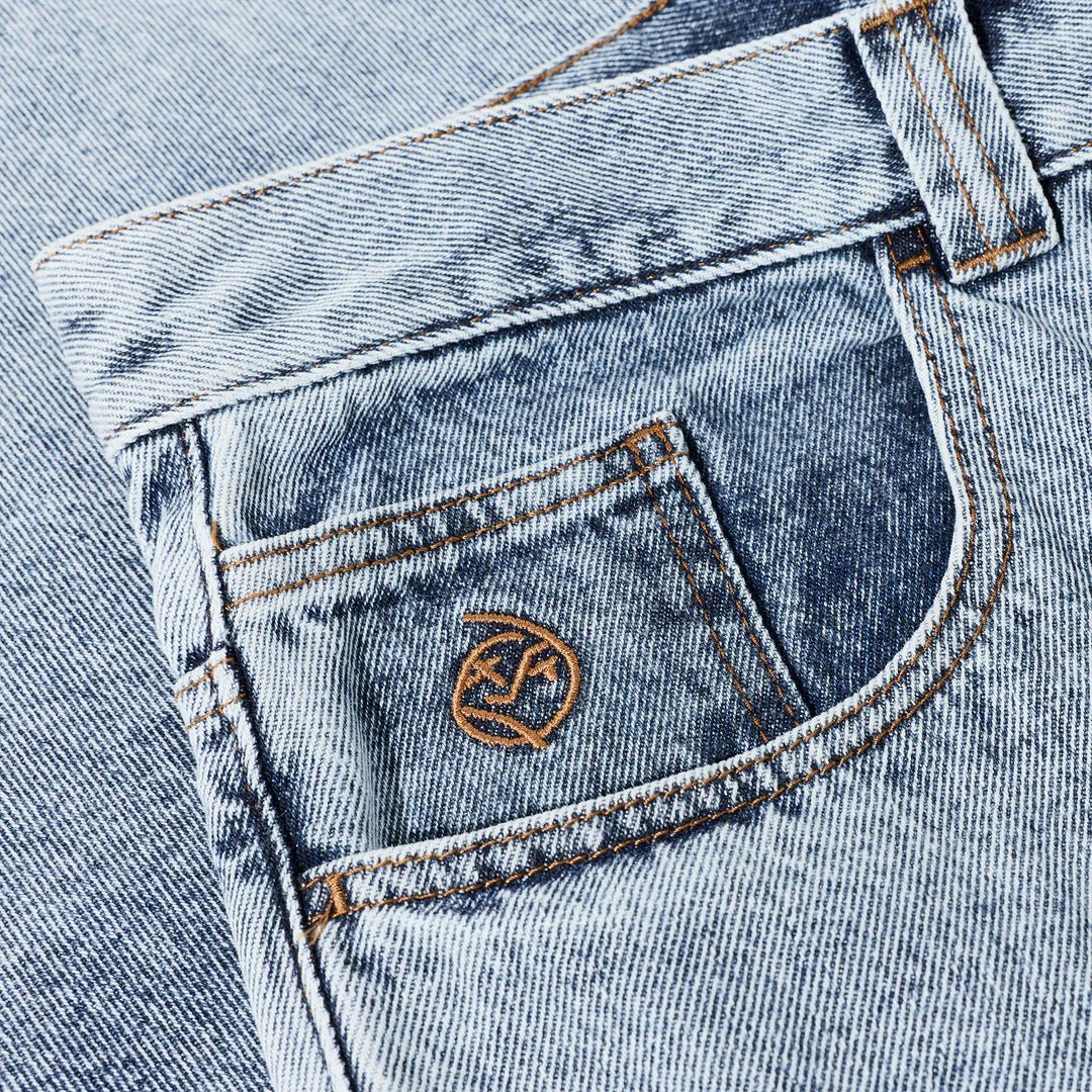 Polar Big Boy Shorts in Heavy Washed Blue - Goodnews Skateshop