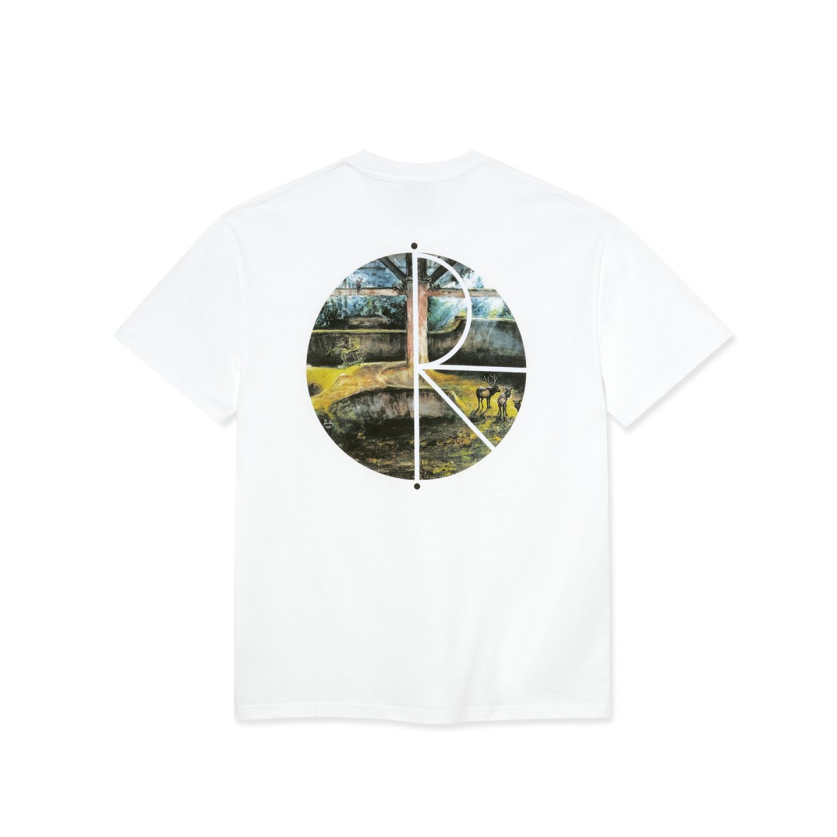 Polar Burnside 2084 T-Shirt in White - Goodnews Skateshop