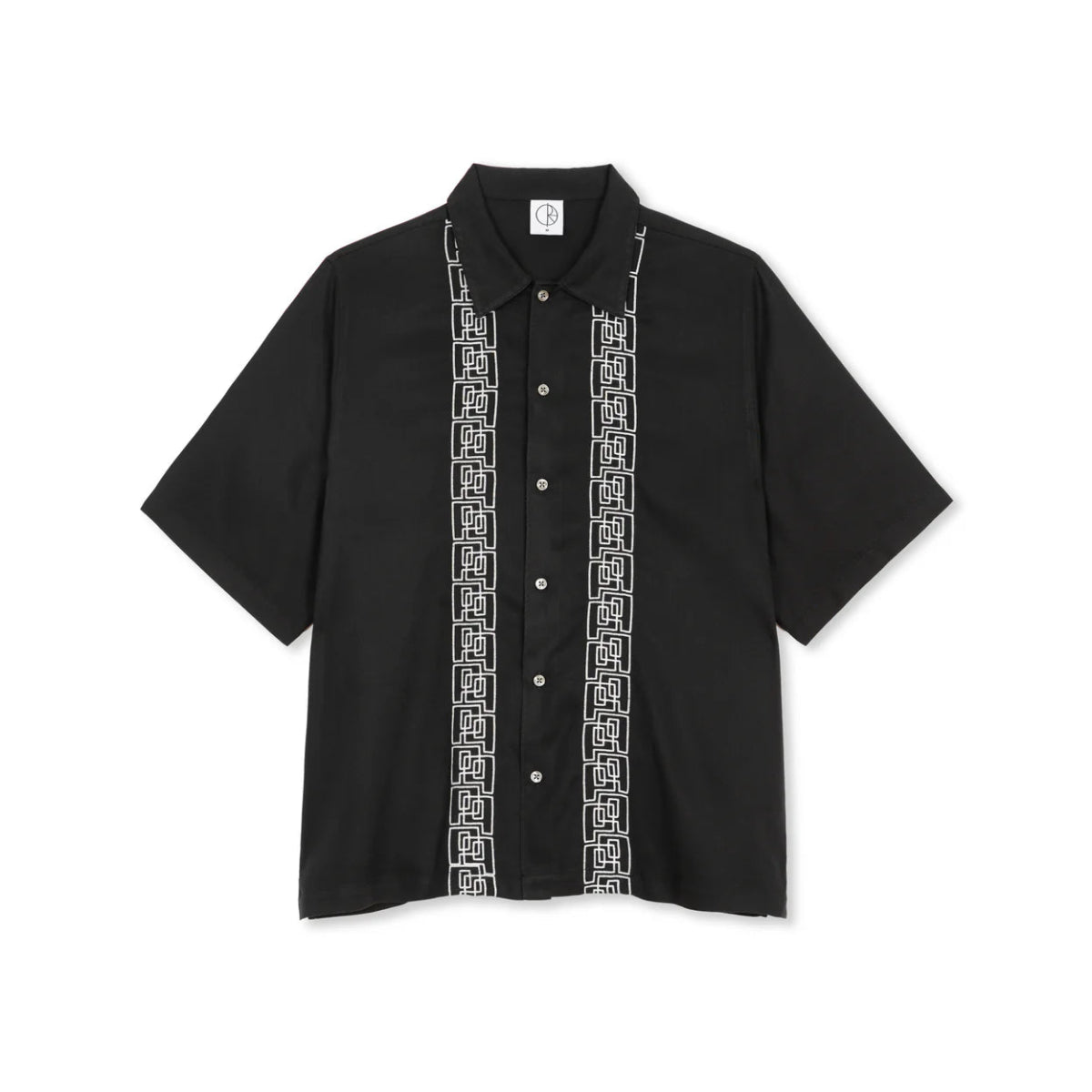 Polar Double P Bowling Shirt in Black/White - Goodnews Skateshop