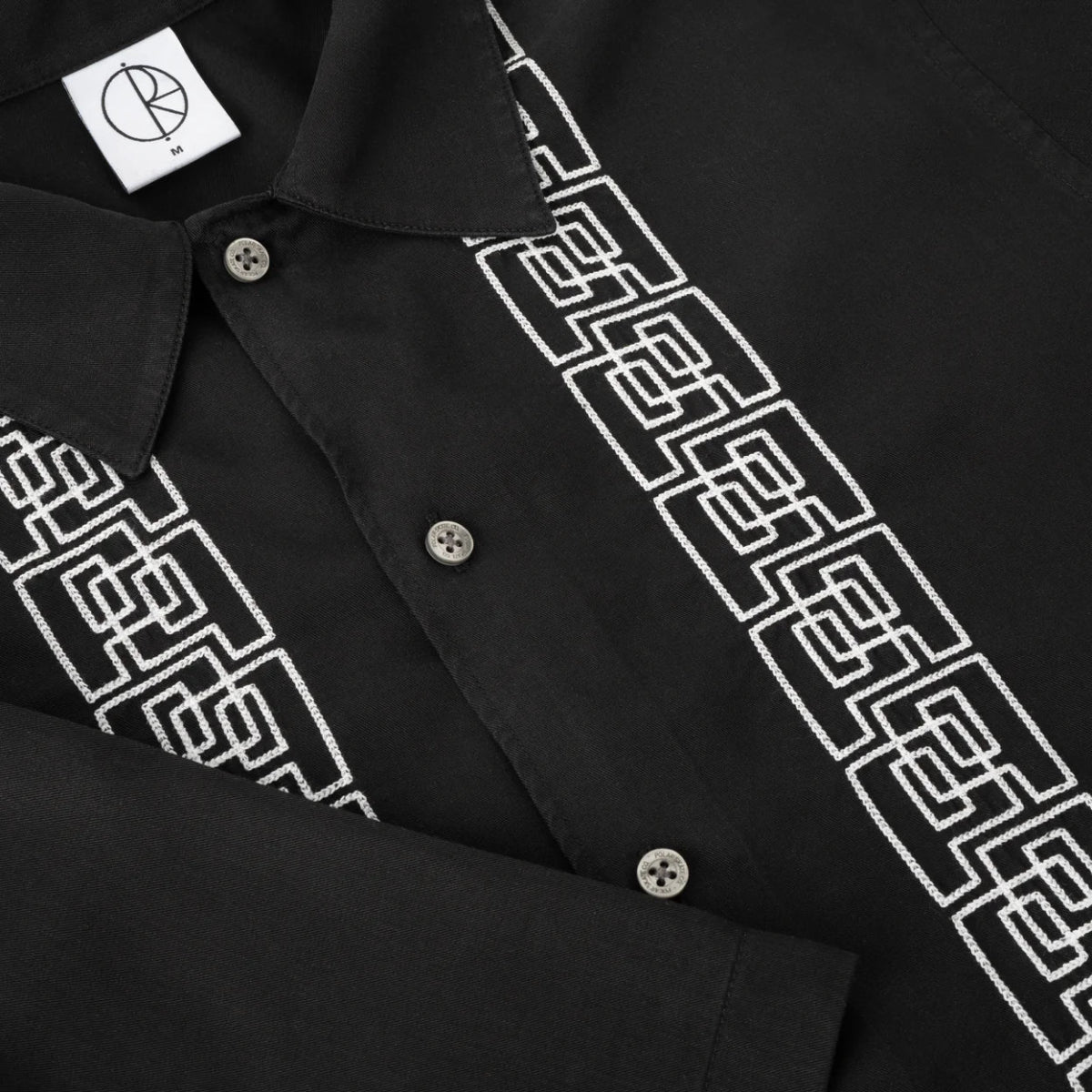 Polar Double P Bowling Shirt in Black/White - Goodnews Skateshop