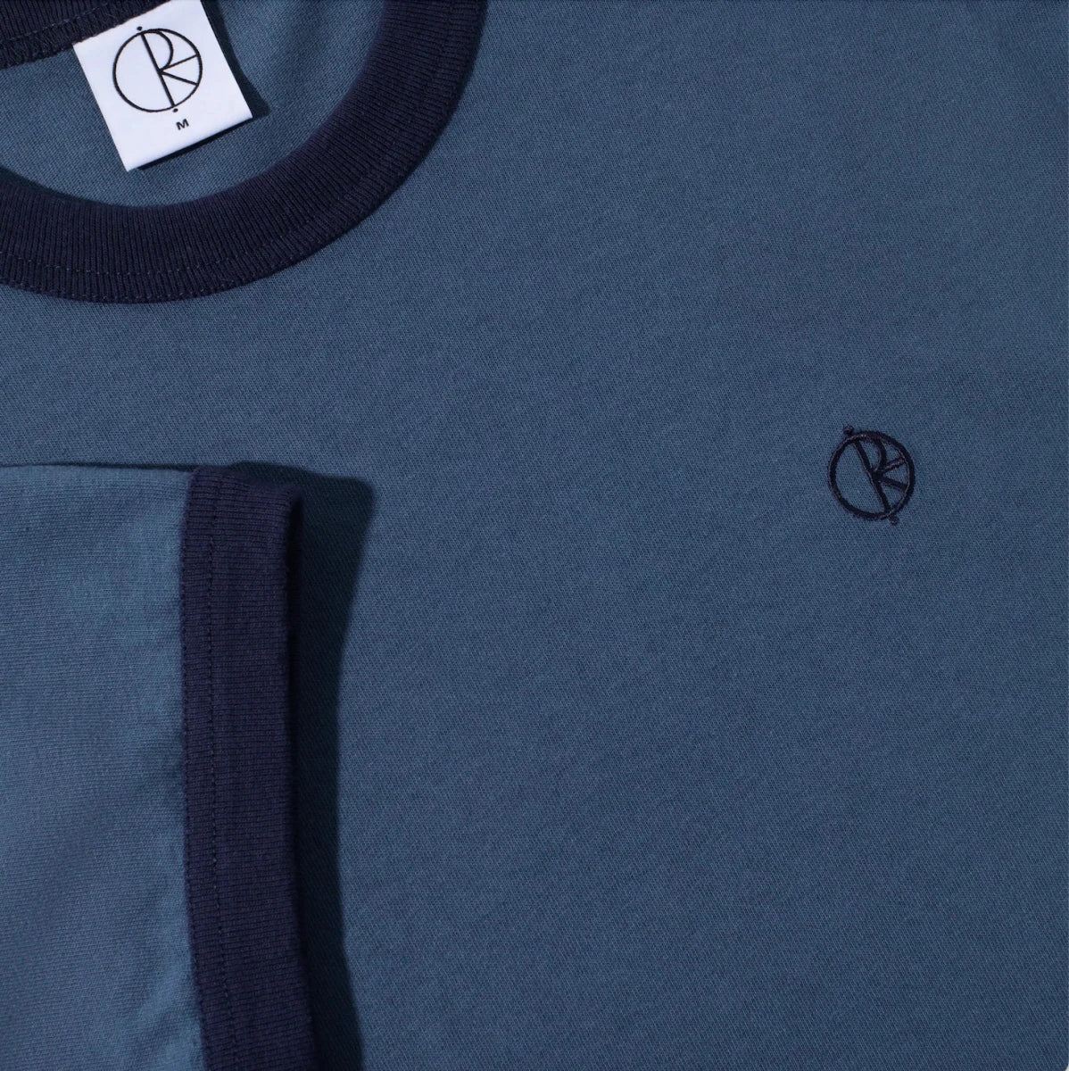 Polar Ringer T-Shirt in Grey Blue/Dark Blue - Goodnews Skateshop