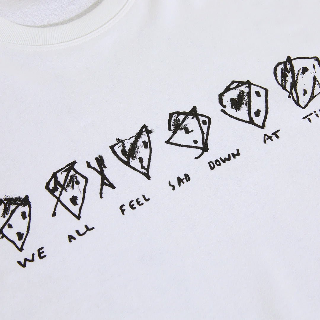 Polar Sad At Times T-Shirt in White - Goodnews Skateshop