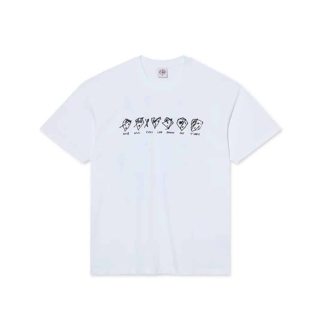 Polar Sad At Times T-Shirt in White - Goodnews Skateshop