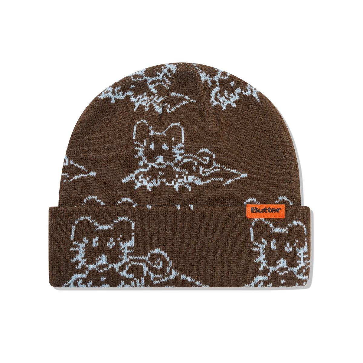 Butter Goods Rat Beanie in Brown