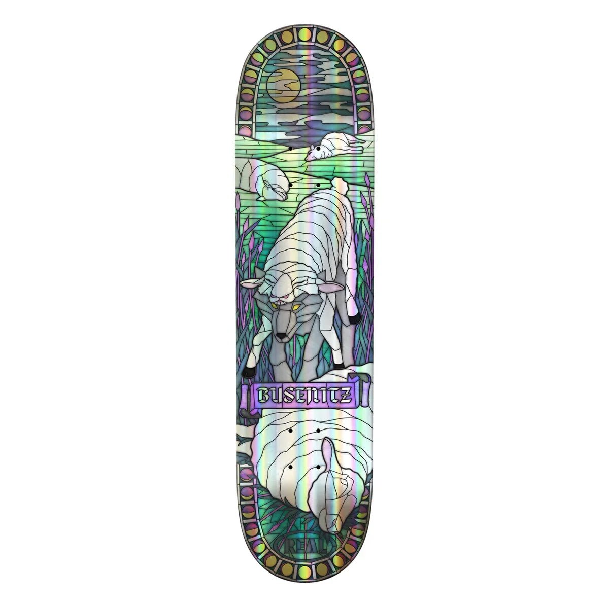 Real Dennis Holographic Cathedral Deck 8.38 - Goodnews Skateshop