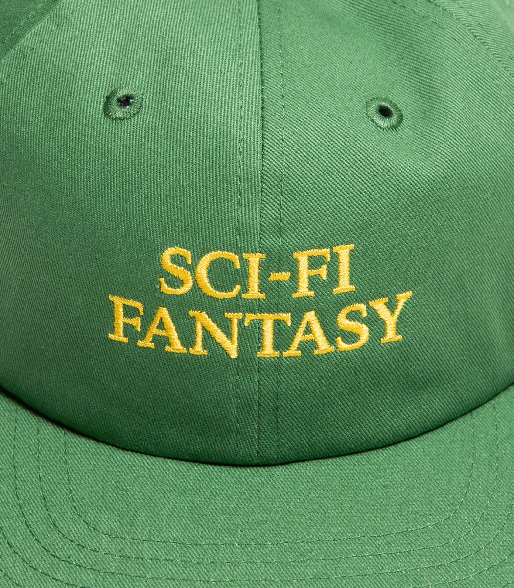 Sci-Fi Fantasy Herringbone Logo Hat in Green - Goodnews Skateshop